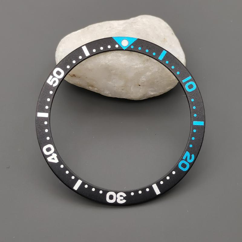 Mod 39mmx32mm Aluminum Bezel Insert Fit for SKX 6105 6309 Turtle Watch Cases NH35 NH36 Case Watch Ring Mod Replace Parts