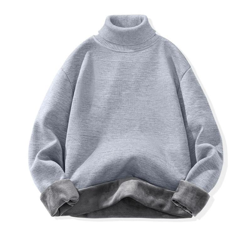 Zimní fleecové teplé pulovry Pánský rolákový svetr Pletenina Svetr Pánský ležérní svetr Slim fit Svetr pro pár