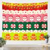 Merry Christmas Wall Hanging Small Cute Santa Claus Tapestry for Kids Boys Girls Decor Gingerbread Man Xmas Theme Snowflake