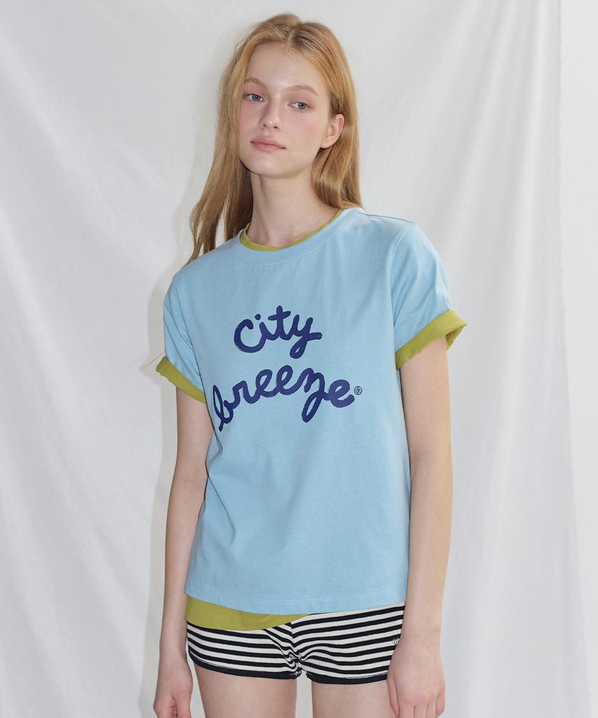 CITYBREEZE Bold Cursive Logo Short Sleeve T-Shirt_5 Colors