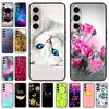 For Samsung Galaxy S24 FE Case SM-S721B Luxury Black Soft Silicone Phone Cover For Samsung S24 FE S24FE Protection Bumper Fundas