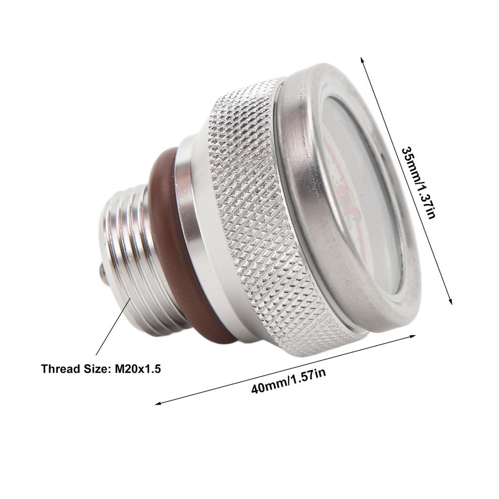 M20 X 1.5 Engine Oil Temperature Gauge 0 To 200℃ Easy Installation Durable Metal Motorbike Oil Temp Gauge