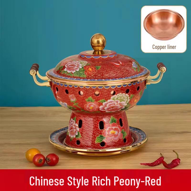 Naijiang Enamel Copper Single-Person Alcohol Hotpot