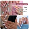 288pcs Colorful Press On Nail Full Coverage Glossy False Nail in Various Sizes for Nail Salons and DIY Decoration