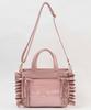 WEGO Sparkling Lace-Up Frilled Shoulder Bag, Decorative Bag, Clear Bag, Perfect Gift for Live Events, Women's, Size F, Pink