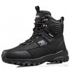 Men's Winter Warm Snow Boots With Fur Lined Outdoor Anti-Slip Waterproof Walking Ankle Booties for Male Comfortable Hiking Mid-Calf Boots Shoes