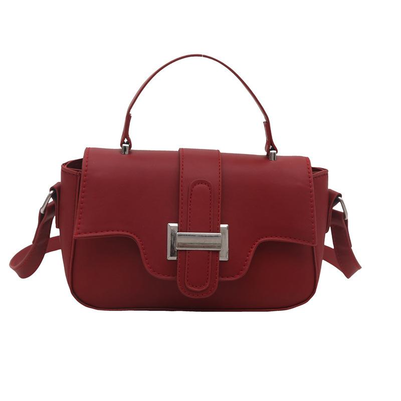 Korean Version Ins Simple and Fashionable Small Square Bag Women's 2025 New Personalized Portable Shoulder Bag Retro Commuter Messenger Bag