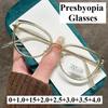 Latest Ultra-light Cat-eye Female Men's Hyperopia Glasses Full Frame Reading Glasses Blue Light-blocking Transparent Lenses