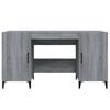 Desk Grey Sonoma 140 X 50 X 75 Cm Engineered Wood
