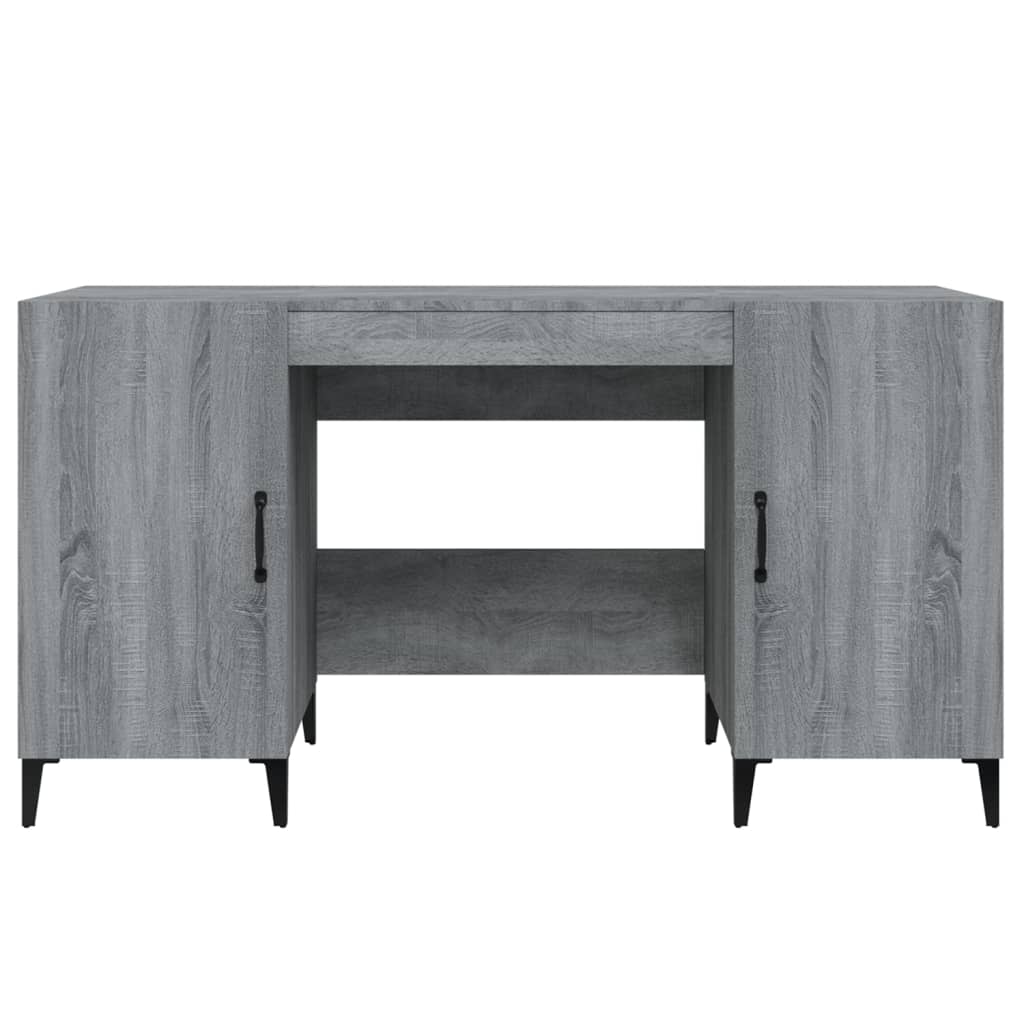 Desk Grey Sonoma 140 X 50 X 75 Cm Engineered Wood