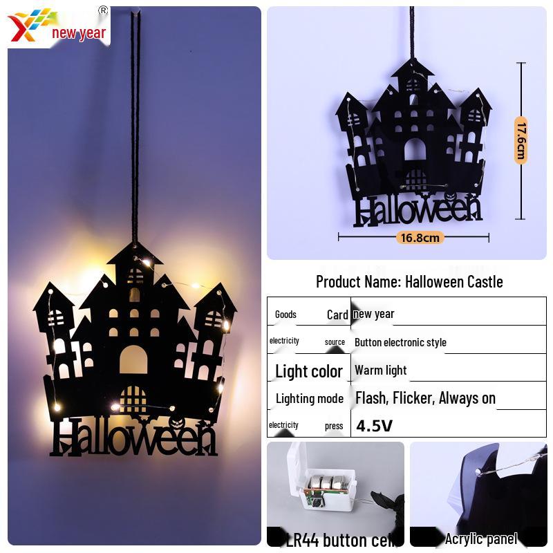 Halloween LED Pumpkin & Ghost String Lights: Spooky Room Décor with Flashing Ornaments