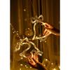 Plastic Christmas Reindeer LED Curtain Lights -2.5 M (Pack of 1) Warm White, Lights for Christmas, Christmas Lights, Led Curtain Light, Festive Light