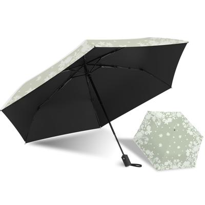 AKIRARI Ultra Leve UV Completo Calor Leve Dobragem Automática UV Adequado para Sol e Durável para Homens e Mulheres Estampa x Guarda-chuva, (210 g), 100%