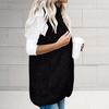 Gilet da donna tinta unita con tasche autunno inverno caldo doppio lato soffice gilet di colore puro per l'uso quotidiano