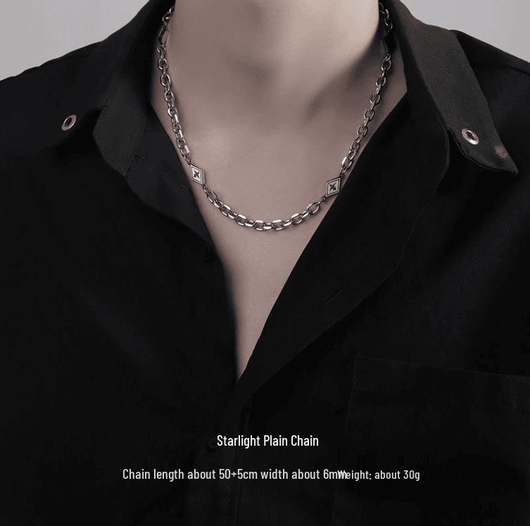 Unisex Strass Kreis Anhänger Halskette - Elegante Leichte Luxus Schlüsselbeinkette