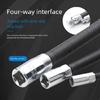 1/4 3/8 1/2inch Drive Socket Extension Rod Electric Wrench Flexible Shaft Hand Tool Home Replacement Set Spring Sleeve