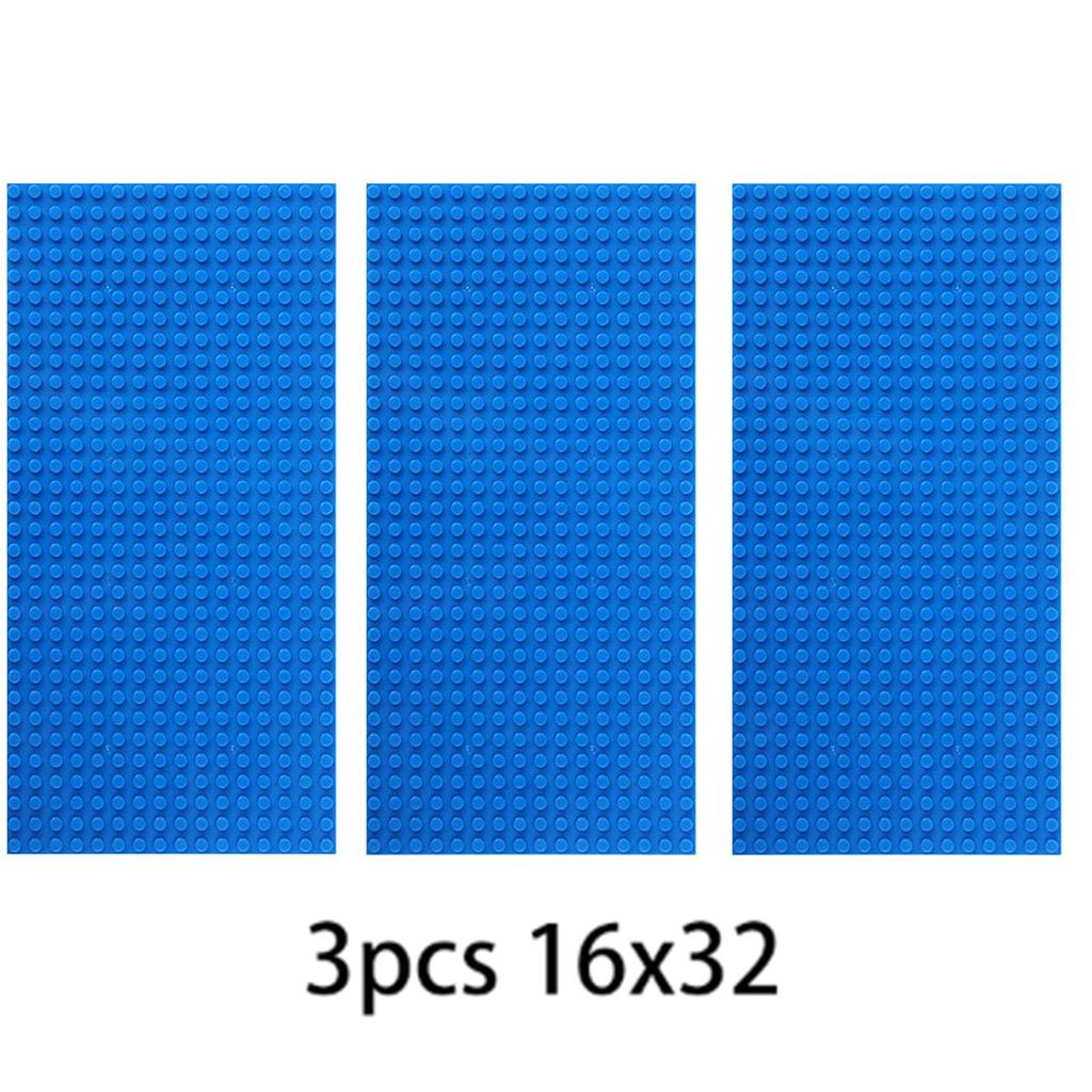 3PCS Bricks Baseplate 32x32 16x32 Dots Plastic Base Plates Compatible MOc BuildingBlock Toys 10 in Classical Multi Color 10 lN