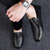 Men's shoes 2025 summer new fashion daily out one pedal simple lightweight lazy leather wear-resistant casual shoes
