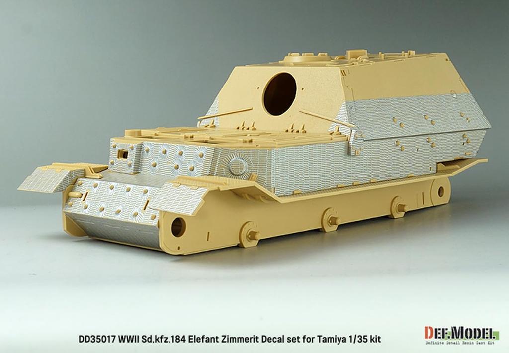 Defmodel German Elephant Heavy Tank Destroyer Zimmerit Coating Decal Set Plastic Model Decals DD35017 1/35 Sd.Kfz.184 (for Tamiya)