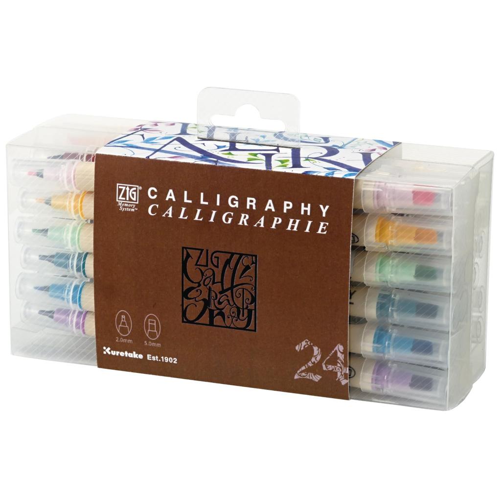 Kuretake ZIG Memory System Calligraphy Set 24-Color MS-3400/24V