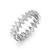 ANIA HAIE Half Pave Sparkle 925 Silver Ring R061-04H