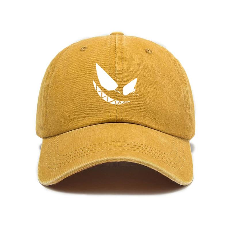 Washed Cotton Soft Top Daddy Baseball Cap Retro Distressed Denim Peaked Cap for Women
