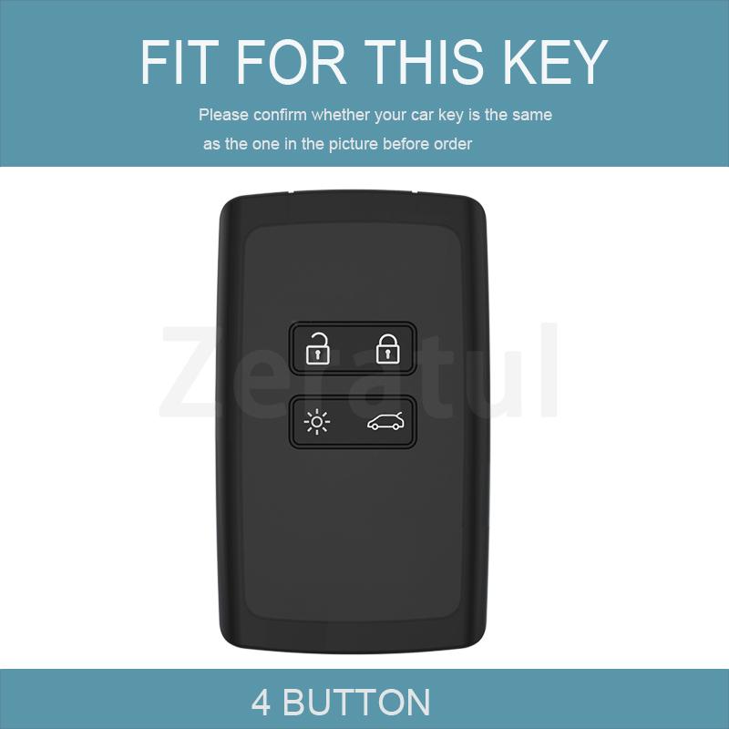 For Renault Kadjar Koleos Megane 4 Talisman Arkana Dacia Sandero Espace 5 Captur Tpu Shell Fob Holder Car Key Case Cover