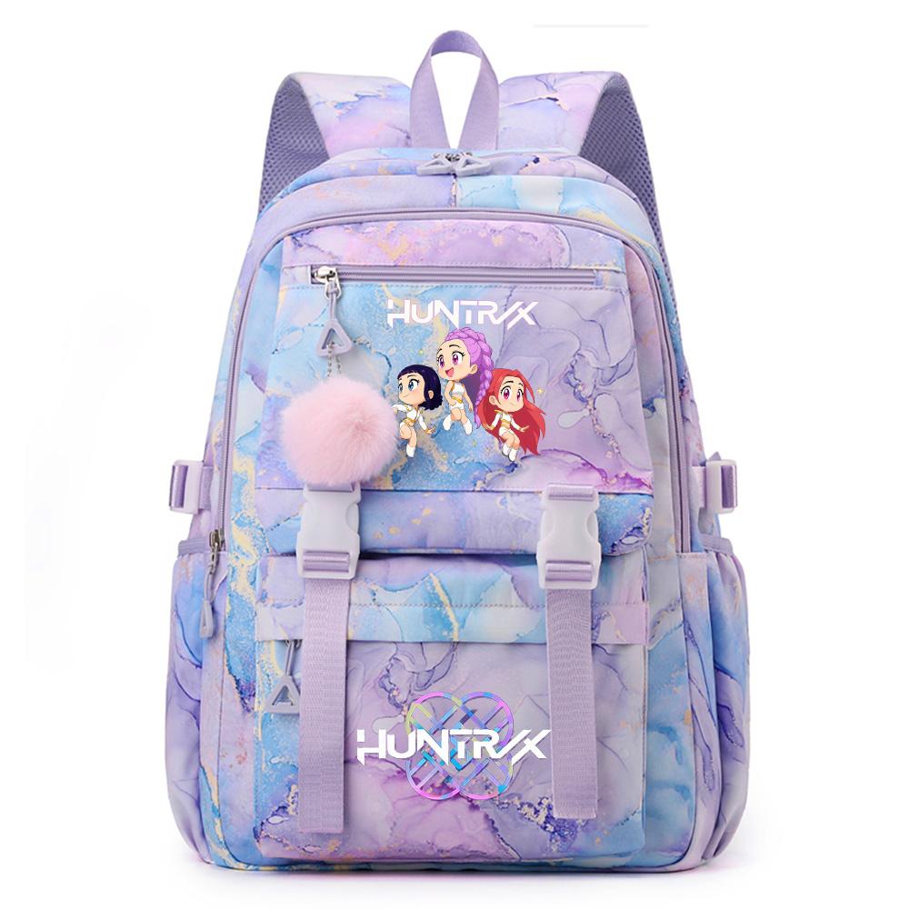 Rucsac Imprimat cu Demon Hunters K-Pop Desen Animale Școlar pentru Adolescent Student Fată Băiat Geantă pentru Cărți Capacitate Mare Impermeabilă Geantă de Călătorie Mochila