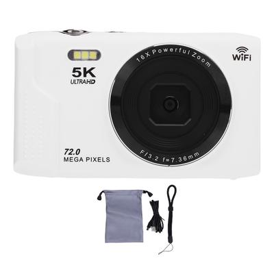 5K Dijital Kamera 72MP 2,8 İnç Ultra HD Ekran 16x Dijital Zoom Otomatik Odaklama WiFi Dijital Kamera