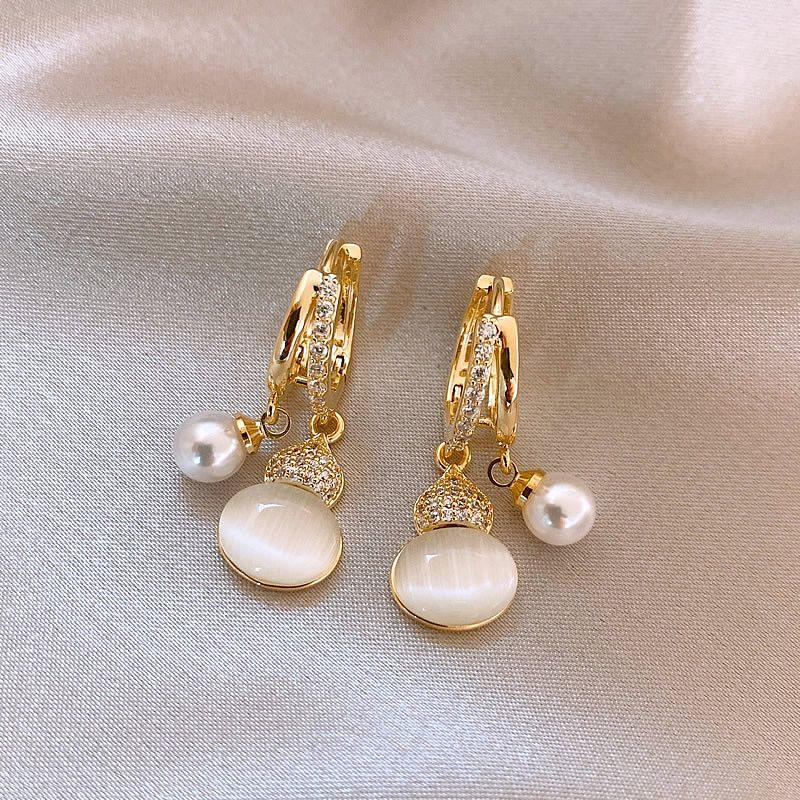 

Niche Style Gourd Elegant Pearl Female Retro Cymophanite Cat s Eye Gourd Pearl