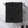 Goth Gothic Nero Teschio Motivo Damascato Morbido Asciugamano Viso Asciugatura Rapida Piscina Bagno Asciugamani in Cotone Assorbenti