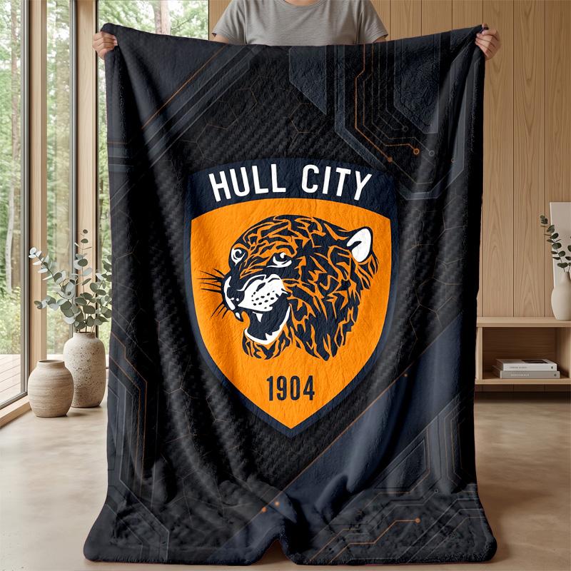 Coperta in Pile Flannel Hull FC Coperta Calda e Accogliente per Divano Letto Viaggio Uso in Tutte le Stagioni