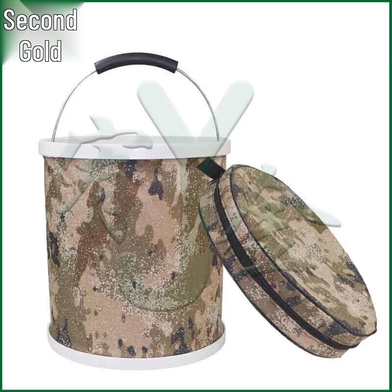 Portable Outdoor Camouflage Collapsible Water Bucket