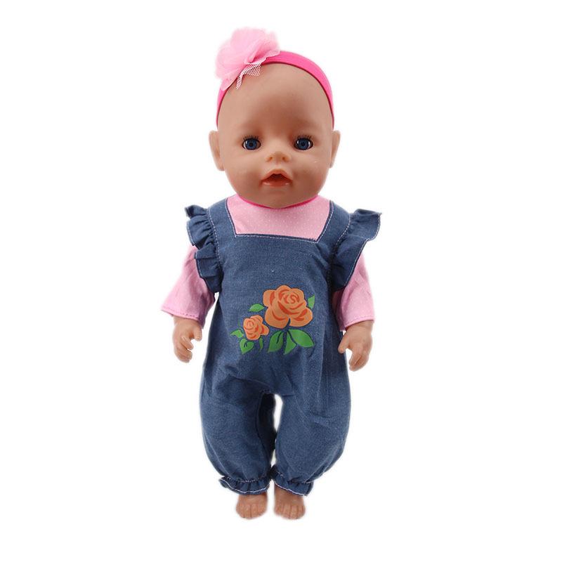 Vestito per bambola American Girl da 18 pollici: Tuta stampata set 2 pezzi con accessori fascia per capelli