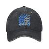 Blue Checkered I Was 6 Now I'm 7 Birthday Boy Bday Washed Baseball Cap Summer Female Male Hunting Camping Snapback Cap