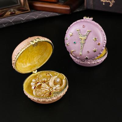New Enamel Color Diamond-encrusted Tower Jewelry Box, Dresser Ornament Jewelry, Ring Stud Earrings Storage Box, Flip Cover and Dust-proof.