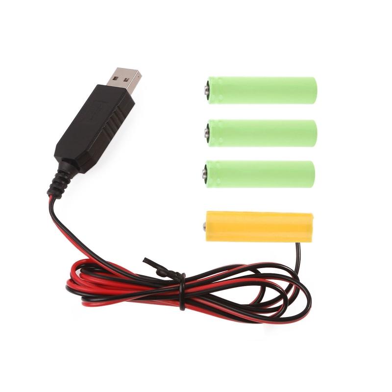 Universal 6V LR6 Battery Eliminators USB Power Supply Cable with Switches USB To 6V LR6 AM3 Battery for LED Light