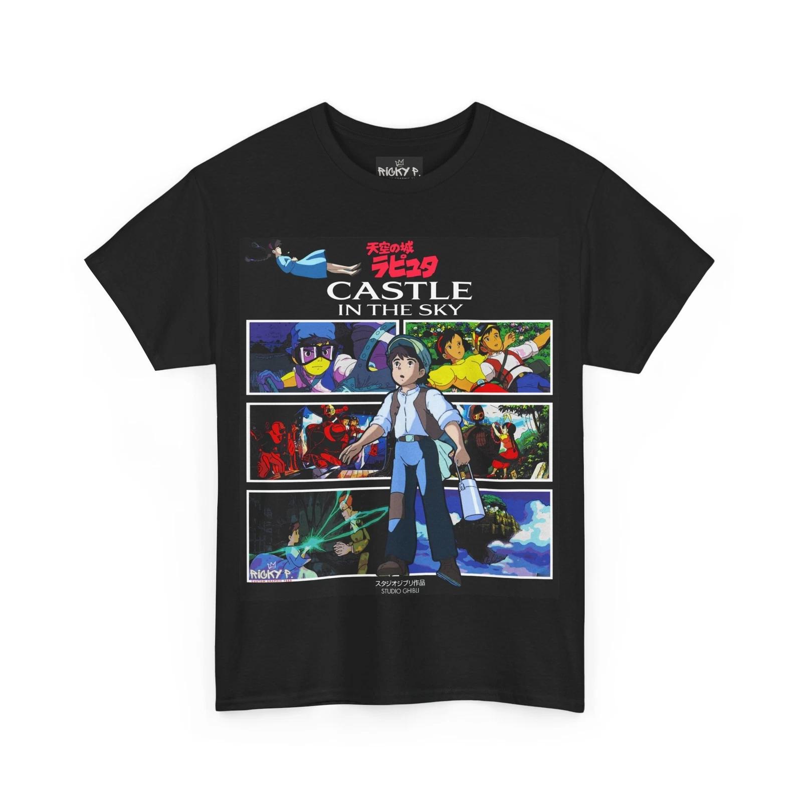 Studio Ghibli Castle In The Sky Hayao Miyazaki Anime Unisex Heavy Cotton Tee S