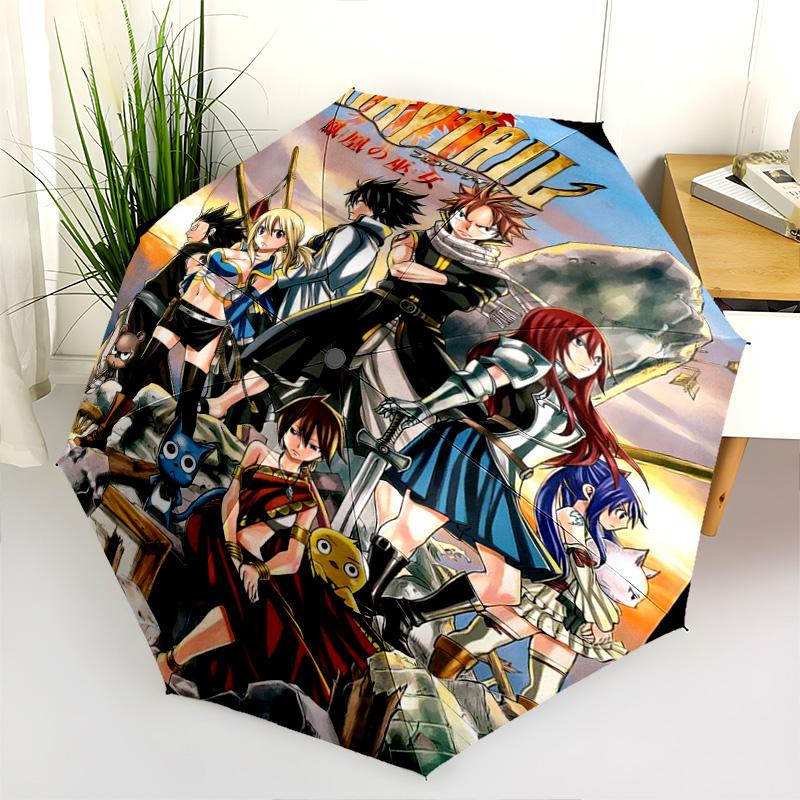 Fairy Tail Extreme Magic Dance Folding Umbrella Suitable For All Seasons 8 Paraphenoid Bones Gift Umbrella Outdoor