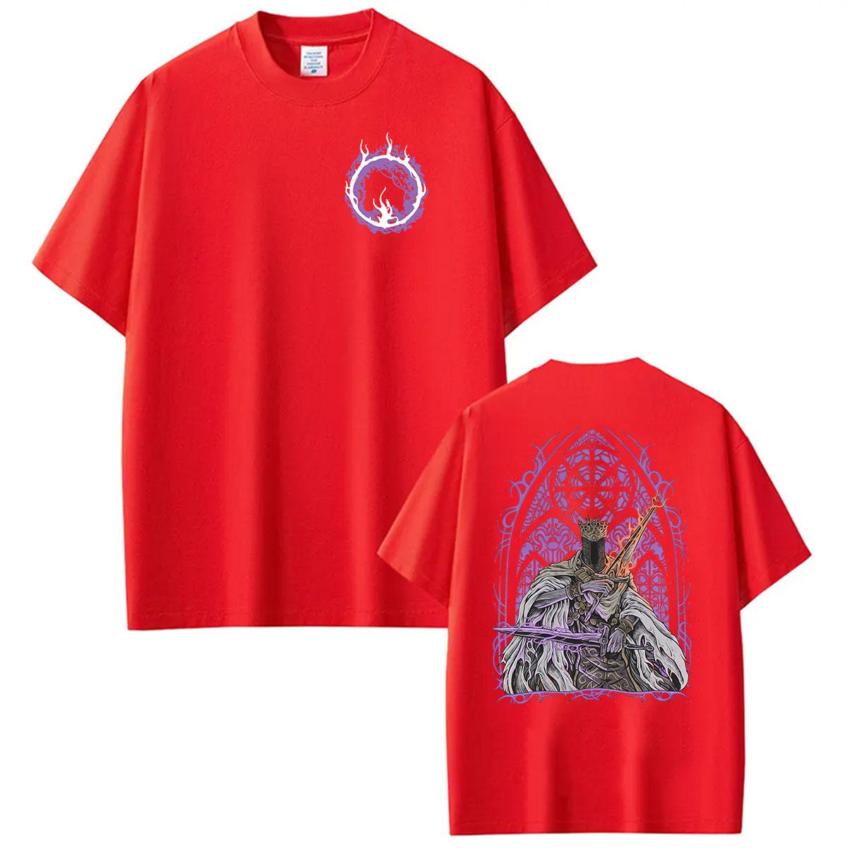 2026 Hot Game Dark Souls Pontiff Sulyvahn Graphic T Shirts Mens Vintage Fashion Cotton Short Sleeve Tshirts Gothic Streetwear S