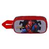 Double 3D Pencil Case - Spiderman Symbol - Grey - One Size