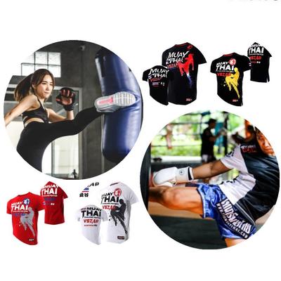 Camiseta Estampada 3D Muay Thai Kick Boxing Masculino Feminino Unissex Manga Curta Gola O Gola Redonda MMA Artes Marciais Mistas Treino Fitness Academia