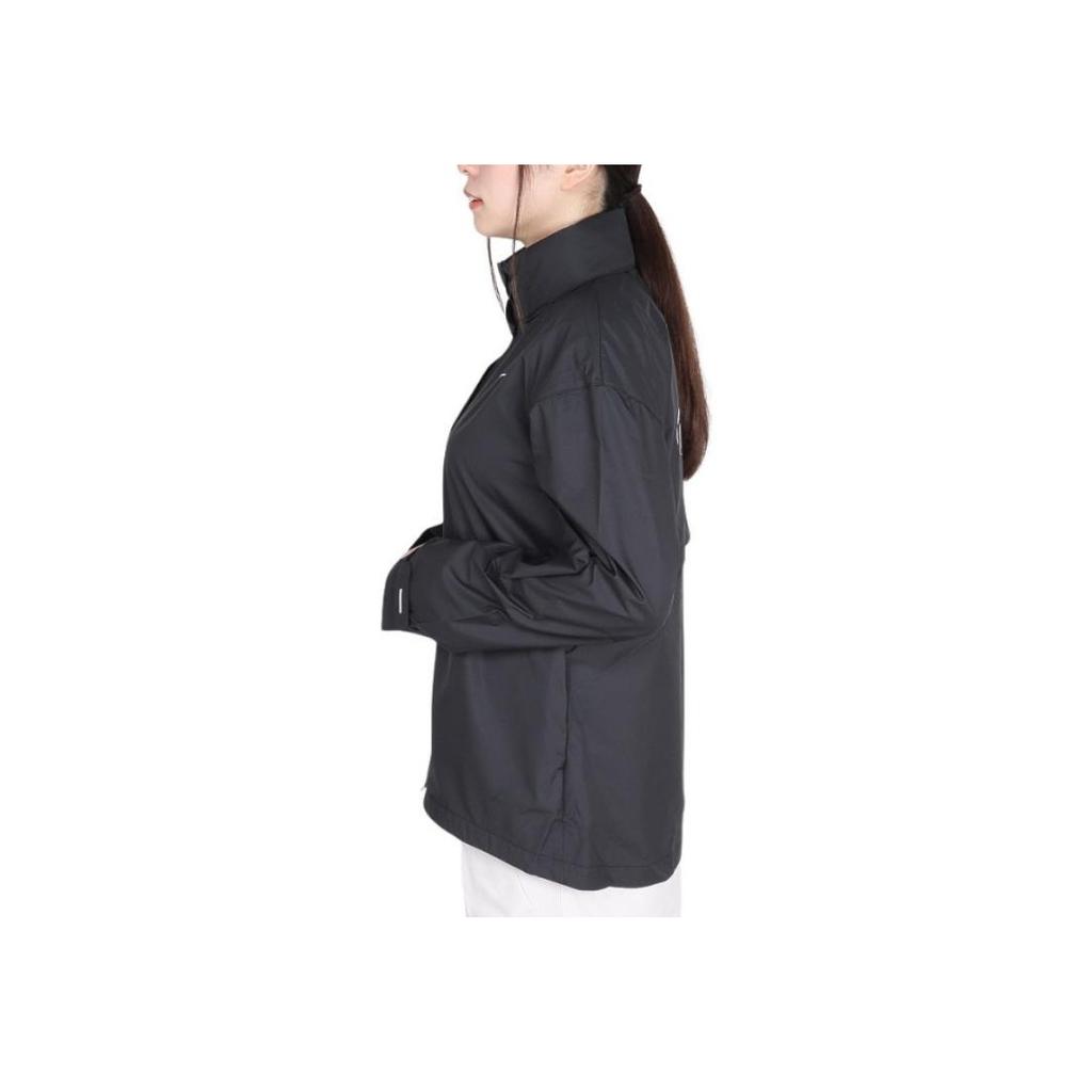 Nike Giacca da Donna con Zip sul Collo e Maniche Lunghe, Logo, Nero FZ4853-010