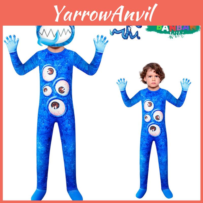 High-quality Cartoon Cosplay Dance Costume For Kids Blue Soft Milk Silk Fabric