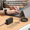 65W Surface Pro Laptop Charger for Microsoft Surface Pro 9, 8, 7+, 7, 6, 5, 4, 3, X, Surface Laptop 5 Studio i5 Go 3 2, Surface Go 4 3 2 1, Surface