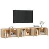 Wall Mounted TV Cabinets (Set of 3) Sonoma Oak Finish 80 X 34.5 X 40 Cm