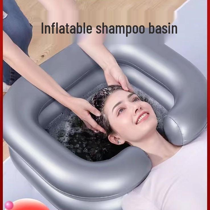 PVC Inflatable Face & Hair Washing Basin, Foot Wash & Soak Basin