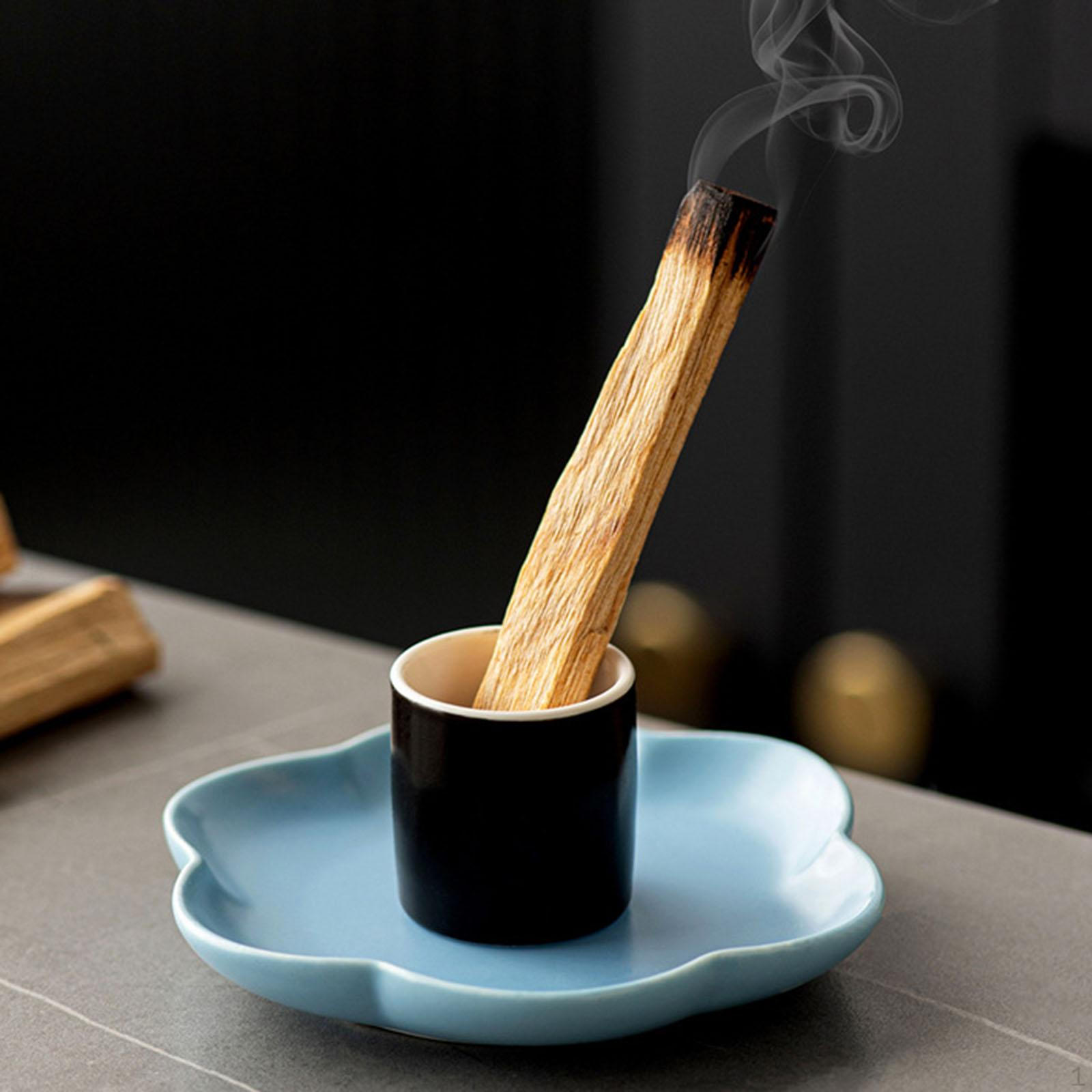 

Керамический держатель для благовоний, контейнер для свечей, сделай сам, креативный поднос для горелки с шалфеем, палочка синий