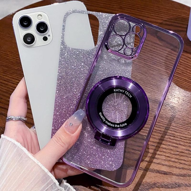 Luxusní třpytivý gradientní pouzdro se stojánkem pro Redmi Note14Pro 14 14ProPlus 13Pro 14C 13C 12 10C A5 Měkký kryt pro POCO X6 F7 X7Pro Pouzdro