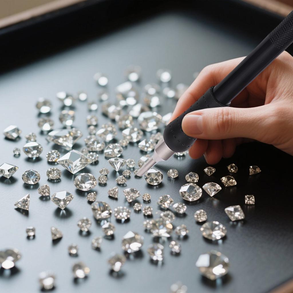 Electric Diamond Art Painting Pen, 1500mAh Rechargeable Vacuum Pump Diamond Pen with Storage Tray, Low Noise Diamond